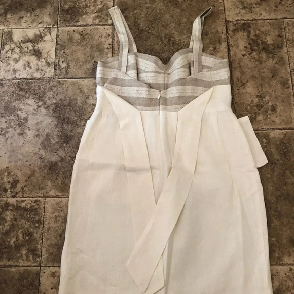 Women's VINTAGE Cooper by Courtney Warren Linen Summer Dress - Sz. 4 - Picture 4 of 4
